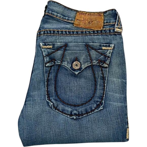 True Religion Billy Super T Big Horseshoe Bootcut Y2K Jeans - Picture 1 of 8